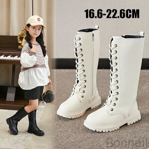 ダンスブーツ 子供 キッズ ジュニア 編み上げ 厚底ブーツ 白 ブラック 防寒 軽量 ローヒール ロング ミドル丈 防水 滑り止め ファスナー付き HIPHOP JAZZ フォーマル靴 お出かけ 入学式 結婚式