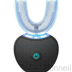 \スーパーSALE 35%OFF/ 音波振動歯ブラシ IPX7防水 ワイヤレス充電対応 360°U型 ブラシ 高速振動で歯垢除去 効率的な口腔ケア用品