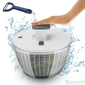 サラダスピナー 水切り器 野菜水切り サラダ水切り 野菜スピナー 野菜水切り器 ザル 回転式 脱水機手動 脱水機 6L大容量 サラダチキンメーカー 脱水機 ボウル 水切りボウル付き 野菜 果物洗