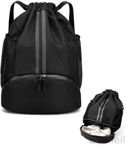 コスパ最高 プールバッグ 防水ナップサック ジムサック 女の子 男の子 小学生 大容量 軽量 リュック ナップサック 男女兼用 水泳 運動 部活動 旅行 修学 ビーチ遊び シンプル 左右メッシュポ