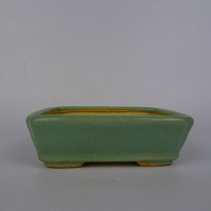 楽天市場】【中古】盆栽鉢 土交 小鉢 長辺 約10.5cm 長方鉢 切足 釉薬 
