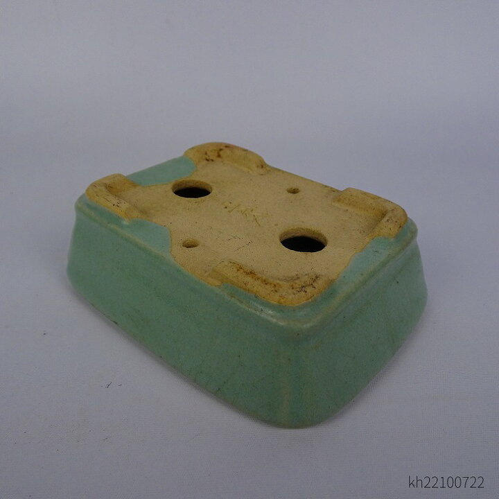 楽天市場】【中古】盆栽鉢 土交 小鉢 長辺 約10.5cm 長方鉢 切足 釉薬 