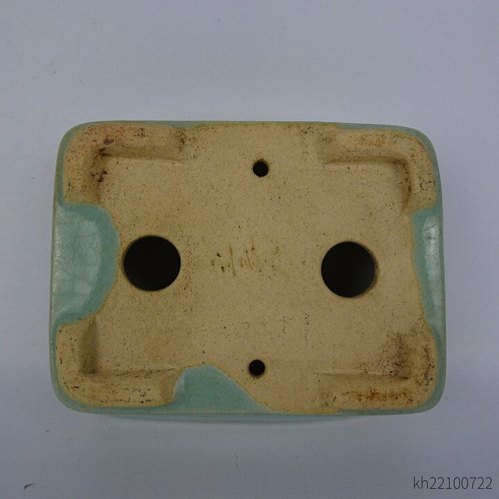 楽天市場】【中古】盆栽鉢 土交 小鉢 長辺 約10.5cm 長方鉢 切足 釉薬 