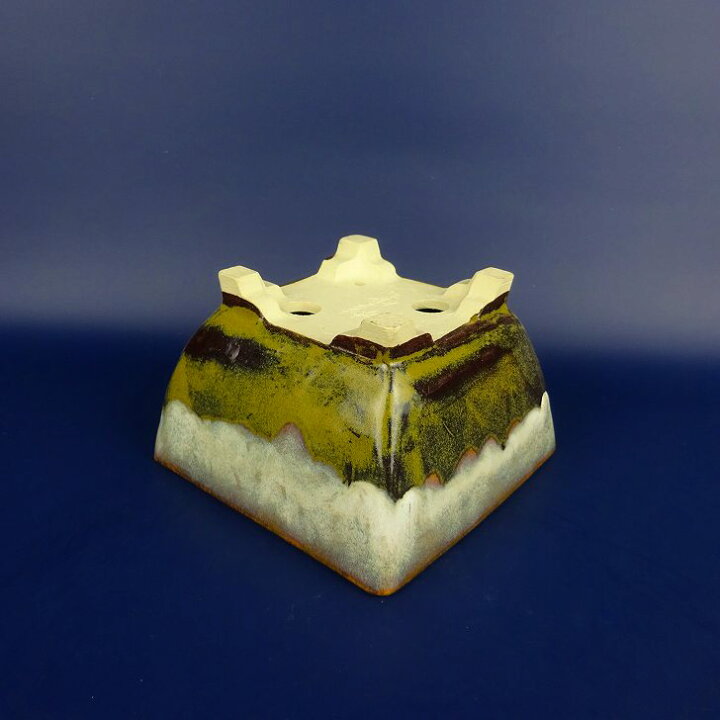 楽天市場】盆栽鉢 桂雲 福田桂雲 小型 長辺 約 12cm 正方鉢 釉薬 現品 