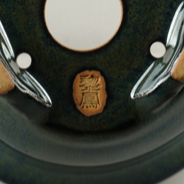 楽天市場】盆栽鉢 常滑 黎鳳 小型 長辺 約 12.5cm 丸鉢 外縁 雲足 