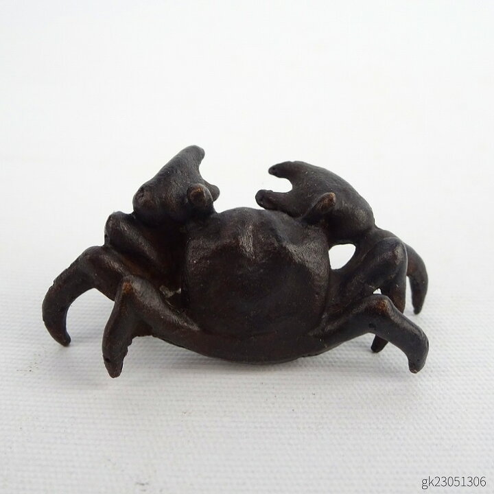 楽天市場】盆栽飾り 盆景 蟹 長辺 約3.5cm 添配 カニ 銅製 金属製 彫刻 