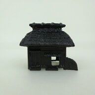 盆栽飾り 盆景 くずや 高さ 約5.8cm 添配 茅舎 家屋 銅製 金属製 彫刻 盆栽 枯山水 景色 飾り 添え 置き…
