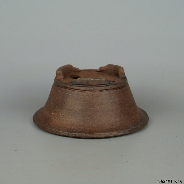 楽天市場】【中古】盆栽鉢 富舟 小型 長辺 約15cm 丸鉢 下帯 泥物 現品 