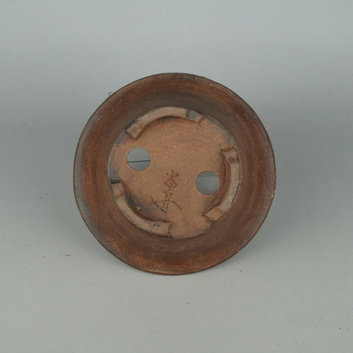 楽天市場】【中古】盆栽鉢 富舟 小型 長辺 約15cm 丸鉢 下帯 泥物 現品 