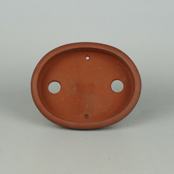 楽天市場】【中古】盆栽鉢 峰輝堂 小型 長辺 約12.5cm 楕円鉢 下帯 泥 