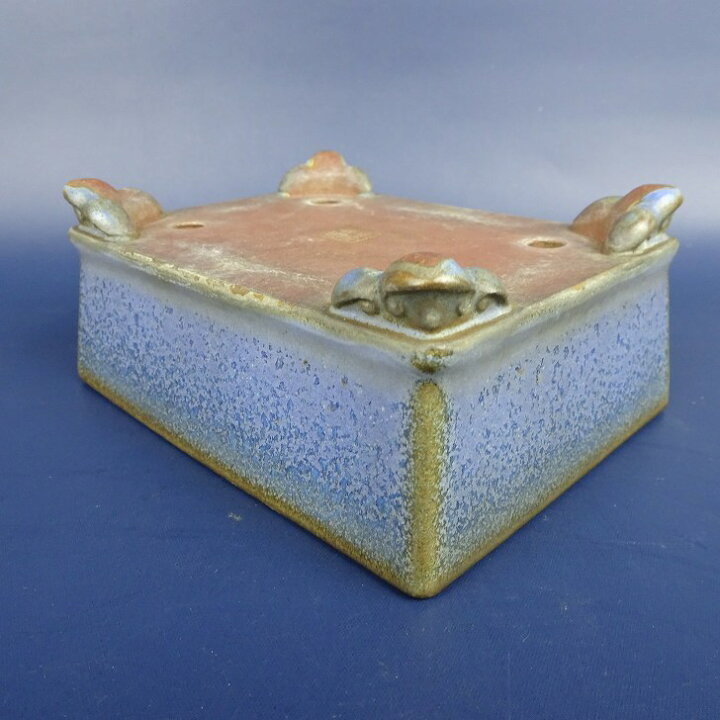 楽天市場】【中古】盆栽鉢 平安 香山 小型 長辺 約11.7cm 長方鉢 釉薬 