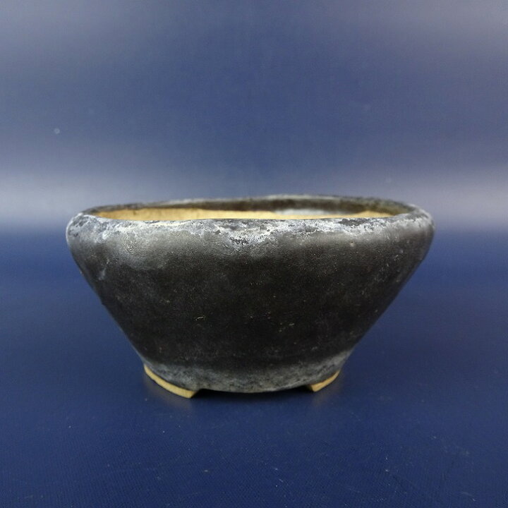 楽天市場】【中古】盆栽鉢 松寿 小鉢 長辺 約8.6cm 丸鉢 釉薬 現品 