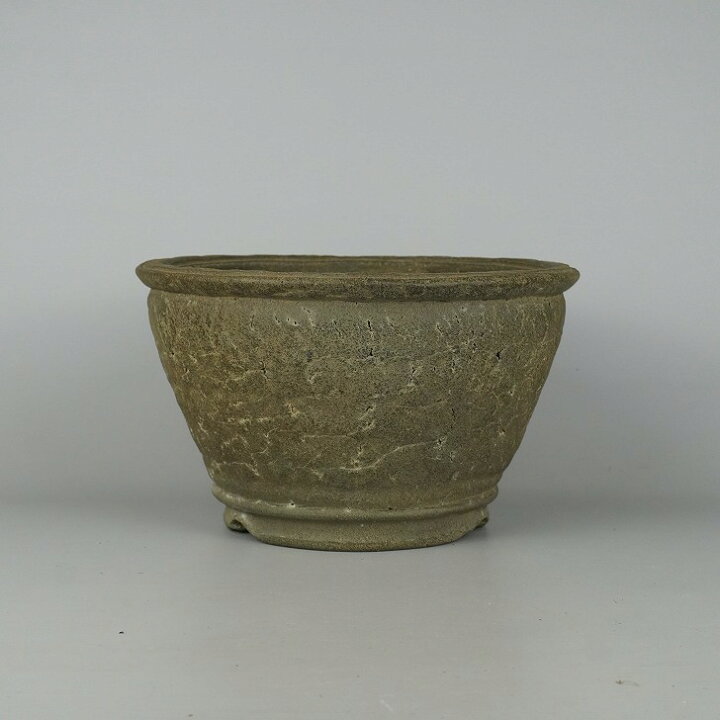 楽天市場】【中古】盆栽鉢 常滑 十王堂 松泉造 中型 長辺 約 23.8cm 丸 