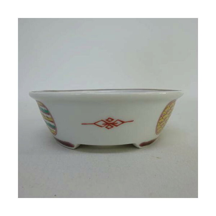 楽天市場】【中古】盆栽鉢 九谷福美 竹峰落款 楕円鉢 中古鉢 送料無料  
