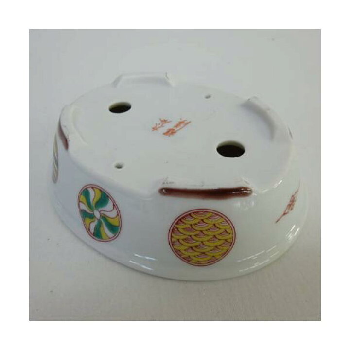 楽天市場】【中古】盆栽鉢 九谷福美 竹峰落款 楕円鉢 中古鉢 送料無料 