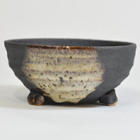盆栽鉢 山野草鉢 信楽焼 藤久 手造り鉢 浅型 幅 約 9cm 高さ 約 5cm 3号 手造り成型 陶器鉢 ミニ盆栽鉢 ミニ 鉢 釉薬模様 和風 植木鉢 和鉢 小鉢 盆栽小鉢 人気 山野草　花もの 桜 長寿梅 松柏 五葉松 ミニ盆栽