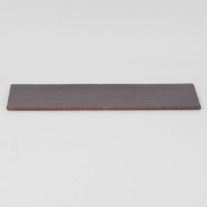 盆栽敷物 萬古焼 万古焼 茶 7.5号 長角陶板 大 幅23.3cm×奥行6.5cm×高さ0.5cm 敷物 陶器 ミニ盆栽 ミニミニ 苔玉 苔 四角 長方形 盆栽花台 盆栽卓 盆栽妙