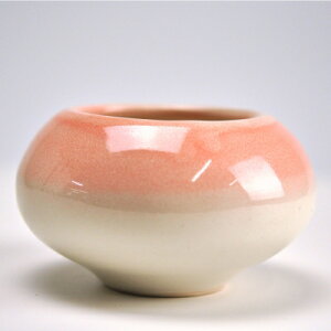 盆栽鉢 ピンク3.5号 鉢幅約11cm×高さ約7cm 陶器