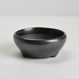 盆栽鉢 瀬戸焼 ミニ盆栽鉢 黒マット鉄鉢3号 植替え ミニ盆栽 万古焼 陶器