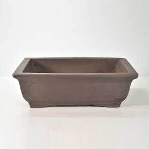 盆栽鉢 山野草鉢 瀬戸焼 ウ泥長角マド入 13号 幅40cm×高さ12cm