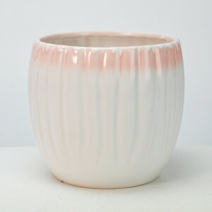 植木鉢 丸深モダン鉢 5号 白桃 幅14.5cm×高さ13.4cm 盆栽 観葉植物 多肉植物 鉢花
