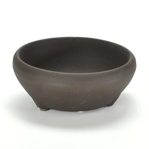 盆栽鉢 植木鉢 瀬戸焼 ウ泥3号鉄鉢 幅10.5cm奥行き10.5cm高さ4.2cm 山野草鉢 観葉植物 多肉植物 円形 丸