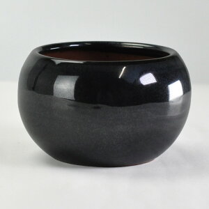 盆栽鉢 万古焼 天目3.5号丸鉢 幅10.8cm奥行10.8cm高さ6.8cm 植木鉢 山野草鉢 陶器鉢 盆栽 苔盆栽 観葉植物 多肉植物