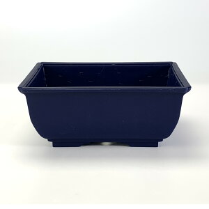 プラ鉢 5号 長角鉢 青 幅15.1cm×奥行11.3cm×高さ6.4cm ミニ盆栽 ミニ観葉 多肉植物 塊根植物 苔盆栽 プラスチック鉢 プラスチックポット
