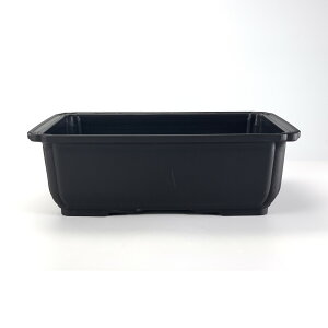 プラ鉢 8.5号 長角鉢 こげ茶 幅26.8cm×奥行19.5cm×高さ8.9cm ミニ盆栽 ミニ観葉 多肉植物 塊根植物 苔盆栽 プラスチック鉢 プラスチックポット