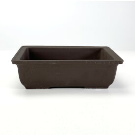 盆栽鉢 植木鉢万古焼 ウ泥長角マド入 6号 幅19.5cm×奥行き14cm×高さ6cm