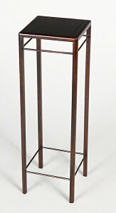 盆栽飾り卓 盆栽飾り台 「正方高卓(中)」 盆栽卓 盆栽台 花台 正方卓 懸崖卓 4号 W11cm H35cm 小品 ミニ盆栽に最適 【送料無料】