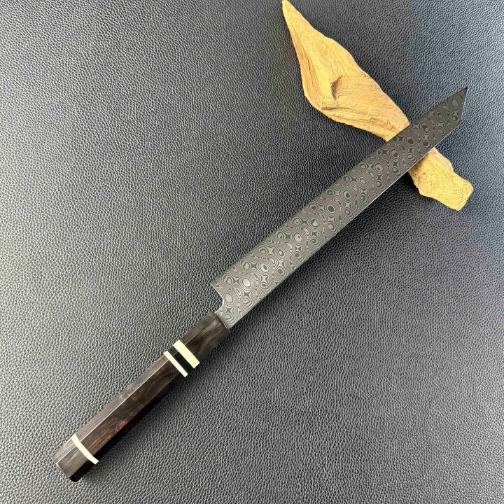 楽天市場】ダマスカス鋼 切付柳刃包丁 尺一（刃渡り330mm） 尺（刃渡り  