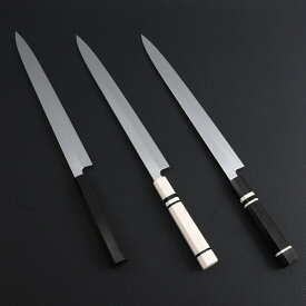 柳刃包丁 尺一（刃渡り330mm） 尺（刃渡り300mm）9寸(刃渡り270mm）普通表面仕上げ 本刃付け 料理包丁 刺身包丁 和包丁 八角柄