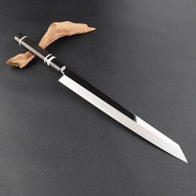 切付柳刃包丁 尺（刃渡り300mm）通常鏡面仕上げ 本刃付け 刺身包丁 和包丁 料理包丁 八角柄