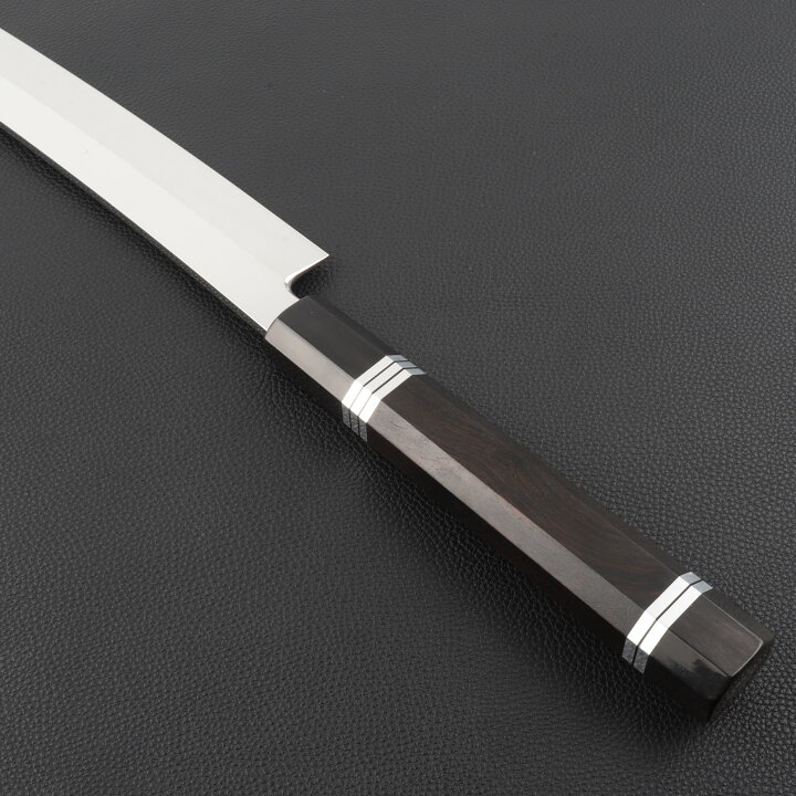 楽天市場】鬼反り切付包丁 刺身包丁 尺二（刃渡り360mm）通常鏡面  
