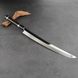鬼反り先丸包丁 刺身包丁 尺二（刃渡り360mm）通常鏡面仕上げ 刃付け済・すぐ使える 八角柄（購入時選択可能）
