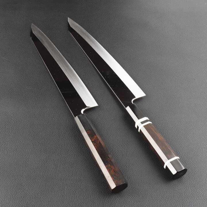 楽天市場】勘所型牛刀 9寸（刃渡り270mm）尺（刃渡り300mm）通常鏡面  