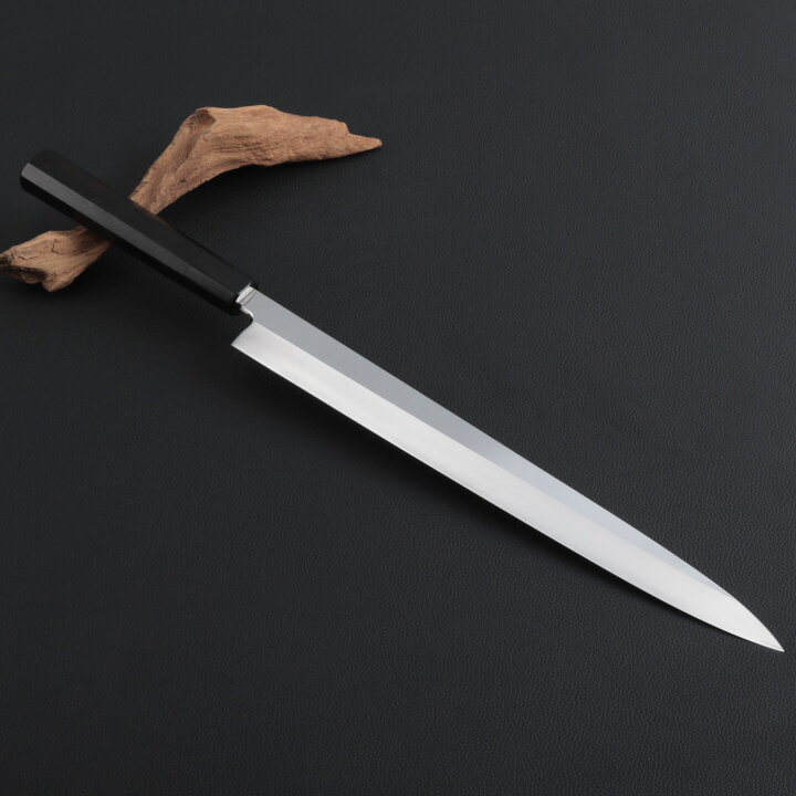 楽天市場】柳刃包丁 尺一（刃渡り330mm) 通常鏡面仕上げ 本刃付け 刺身 