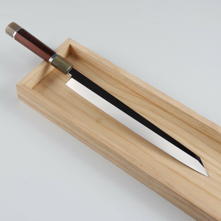 楽天市場】切付柳刃包丁 尺（刃渡り300mm）ウルトラ鏡面仕上げ 刺身  