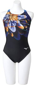 MIZUNO（ミズノ） レディース 競泳水着 FINA承認ストリームエース[N2MA274294]（ブラック×オレンジ）【水泳 水着】 競泳用水着女性用 スイムウェアストリームエース ローカット