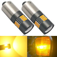 Eseastar BAY9S H21W LED バルブ爆光 アンバー ポジション ナンバー灯 ルームランプ ハイパワーチップ CA…