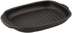 イシガキ産業 イシガキ グリルプレート 耐熱陶器 幅23.8cm×奥行17cm×高さ4cm 魚焼きグリル 電子レンジ 使用可能 グリル名人 プラス レシピ付き 4223