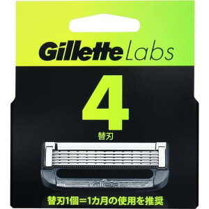 Procter & Gamble Gillette Labs 角質除去バー搭載 髭剃り カミソリ 男性 替刃 4個