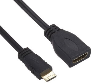 �G���R�� mini HDMI - HDMI �ϊ��P�[�u�� 10cm �u���b�N TB-HDAC2BK
