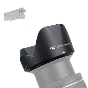 JJC HB-N106 �t�� �Ԍ` �����Y�t�[�h Nikon AF-P DX Nikkor 18-55mm F3.5-5.6G / Nikon AF-P DX Nikkor 18-55mm F3.5-5.6G VR & Nikon 1 Nikkor VR 10-100mm F4.5-5.6 �����Y �p HB-N106 �݊�