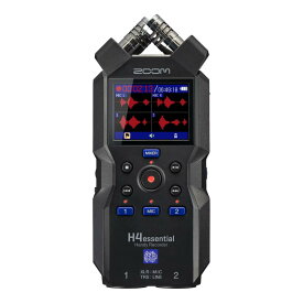 ZOOM ズーム H4essential ハンディレコーダー ブラック 32bitフロート4トラック仕様タイムコード ポッドキャスト 楽器演奏 ASMR インタビュー アクセシビリティ機能