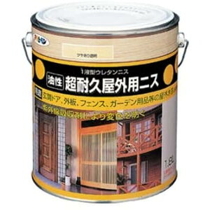 アサヒペン 塗料 ペンキ 超耐久屋外用ニス 1.8L 透明 クリヤ 油性 ニス 屋外用 紫外線吸収剤配合 日本製