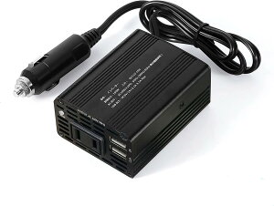 BESTEK Co[^[ 150W VK[\Pbg RZg : DC12VAC100Vɕϊ USB 2|[g  ԍڗpCo[^[ 12VԐp J[Co[^[ BT6500-BK