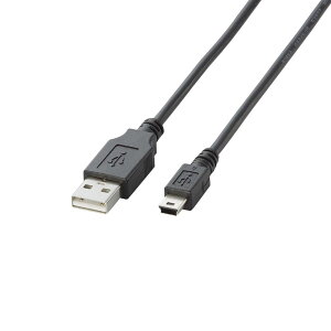 �G���R�� USB�P�[�u�� �yminiB�z USB2.0 (USB A �I�X to miniB �I�X) �m�[�}�� 5m �u���b�N U2C-M50BK