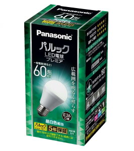 パナソニック LED電球 プレミア E26口金 電球60形相当 昼白色相当(7.0W) 一般電球広配光タイプ 密閉器具対応 LDA7NGSK6F